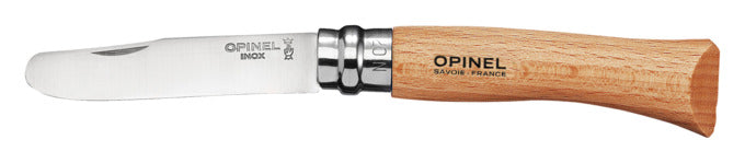 Das OPINEL Junior Nr. 7 ist ein sicheres, hochwertiges Messer mit 8 cm Klinge, ideal für junge Abenteurer, in einer praktischen Etui-Box.