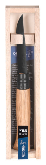 OPINEL Messer Nr. 8 Eiche Black Oak Edition in Holzbox 8.5 cm in  präsentiert im Onlineshop von KAQTU Design AG. Küchenmesser ist von OPINEL