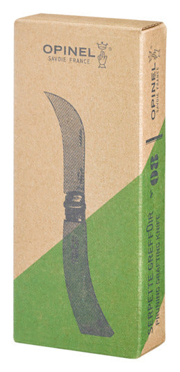 Das OPINEL Nr. 8 Gartenhippe ist ein hochwertiges Pfropfmesser mit 8 cm Klinge und Buchenholzgriff, ideal für Gartenarbeiten.