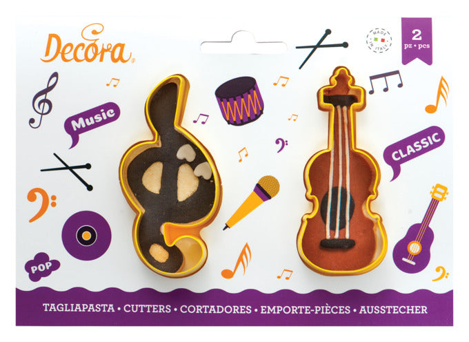 Ausstecher 2er Geige & Notenschlüssel in  präsentiert im Onlineshop von KAQTU Design AG. Ausstecher ist von DECORA