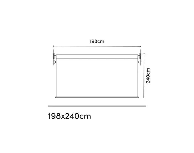 Das PLATINUM SUN & SHADE Rollo Coolfit in Grau (240x198 cm) bietet stilvollen Sonnenschutz für Terrasse oder Garten.