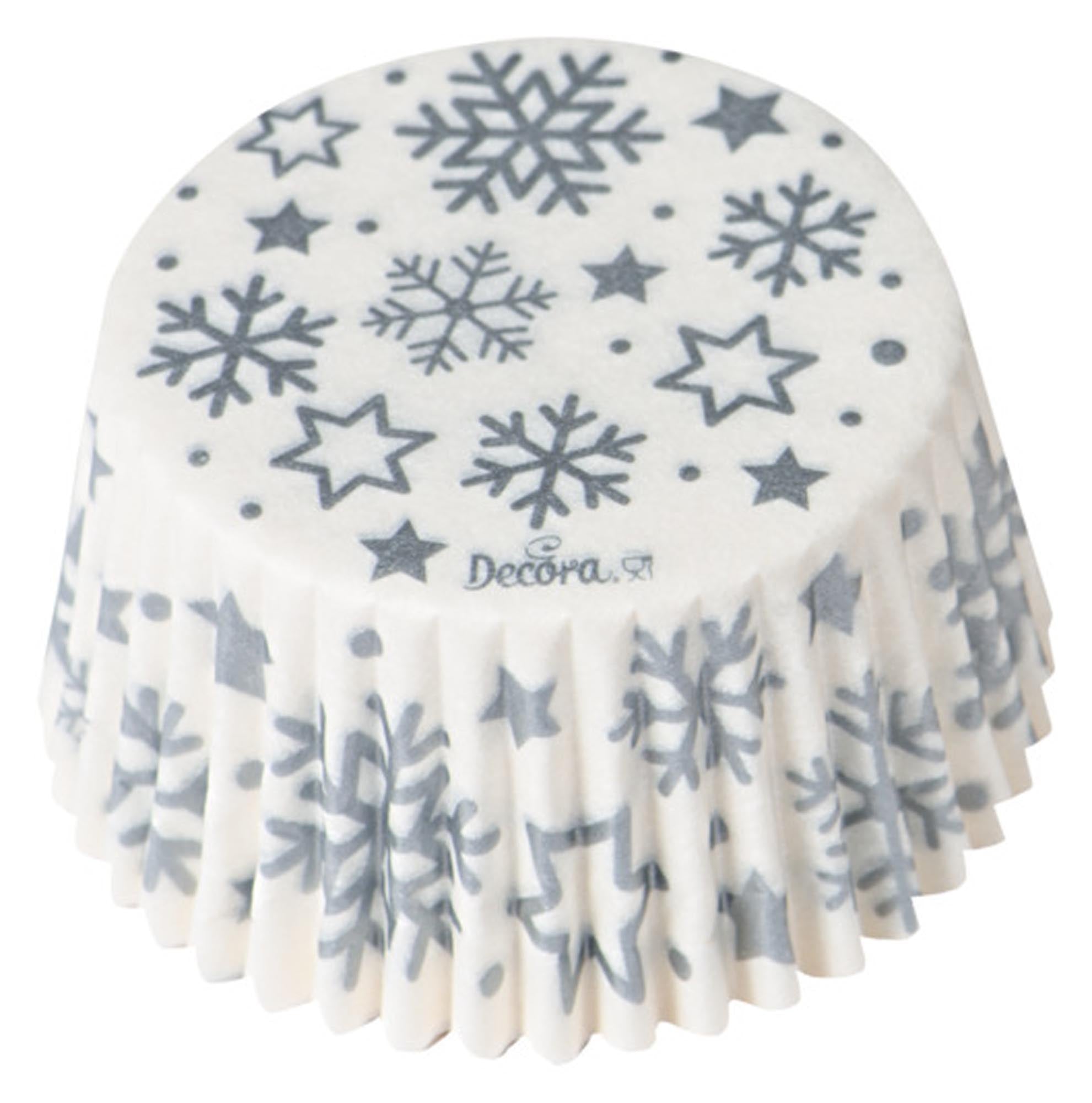 Goldene und silberne Papier-Backförmchen von DECORA, hitzebeständig bis 220°C, ideal für Muffins, ø 5x3.2 cm, 36 Stück.