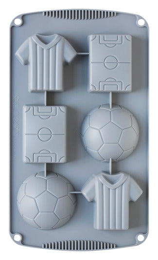 Silikonbackform 6er Fussball 30x17x3 cm in  präsentiert im Onlineshop von KAQTU Design AG. Backform / Backblech ist von DECORA