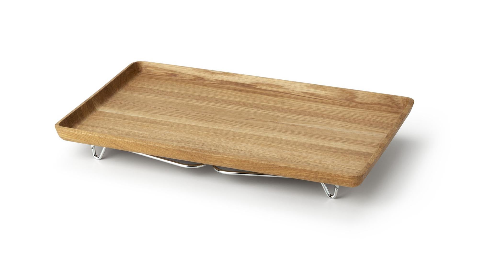 Praktisches Eiche Bett Tablett von Continenta, 53x32x7 cm, perfekt für Laptop, Snacks und Bücher. Stilvoll und langlebig für Ihr Schlafzimmer.