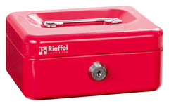 Tirelire KIKA avec fente et serrure à cylindre 60x125x95 mm rouge