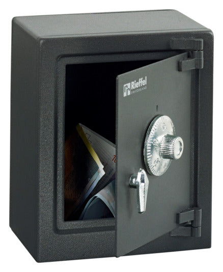 Sparbüchse My first Safe mit Einwurfschlitz und Zahlenschloss 135x110x80 mm in  präsentiert im Onlineshop von KAQTU Design AG. Aufbewahrungsdose ist von RIEFFEL