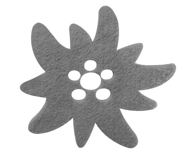 STEINLIN Untersetzer Edelweiss grau 4 Stück Filz 14x14 cm in  präsentiert im Onlineshop von KAQTU Design AG. Küchenhelfer ist von STEINLIN