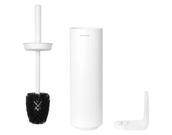 Elegante WC-Bürstengarnitur von Brabantia in Fresh White, mit Wandhalterung, hygienisch und stilvoll für Ihr Badezimmer.