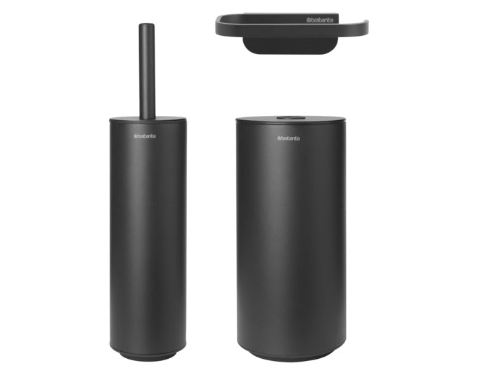 BRABANTIA Toiletten-Set MindSet 3-teilig mineral infinite grey in  präsentiert im Onlineshop von KAQTU Design AG. Badzubehör ist von BRABANTIA