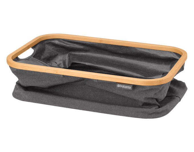 Faltbarer Wäschekorb von BRABANTIA in elegantem Pepper Black, 40 l Fassungsvermögen, praktisch und platzsparend für jeden Haushalt.