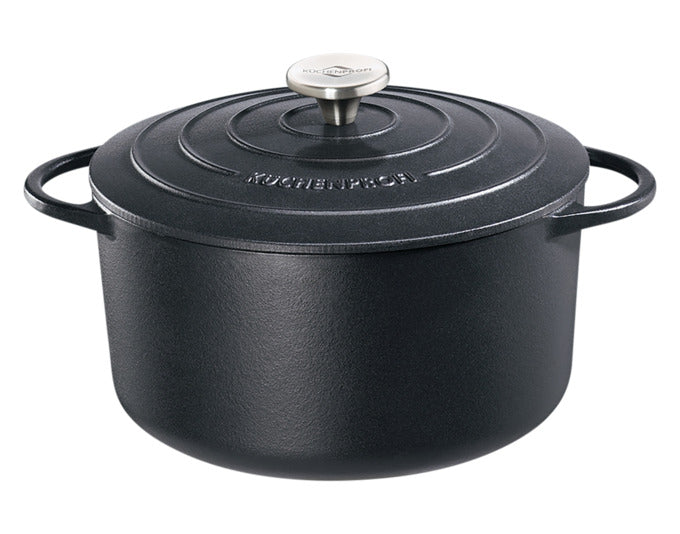 KÜCHENPROFI Bratentopf Guss emailliert schwarz 5.3 l ø 26x12 cm in  präsentiert im Onlineshop von KAQTU Design AG. Topf ist von KÜCHENPROFI