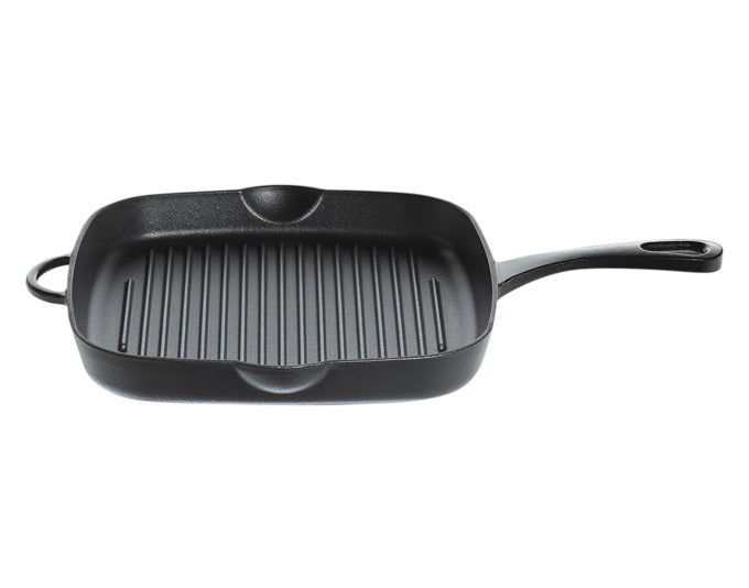 KÜCHENPROFI Grillpfanne hoch Guss emailliert schwarz 26x26x4.5 cm in  präsentiert im Onlineshop von KAQTU Design AG. Grillzubehör ist von KÜCHENPROFI