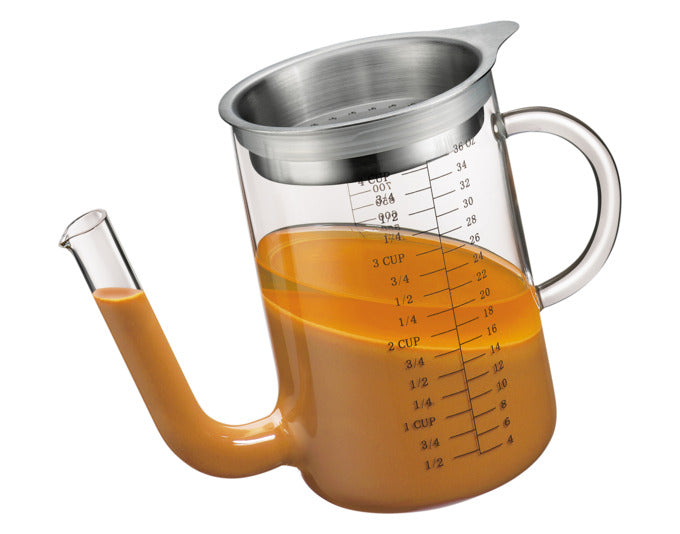 KÜCHENPROFI Fett-Trennkanne 1 l Borosilikatglas mit Sieb Scala ø 10.5x16 cm in  präsentiert im Onlineshop von KAQTU Design AG. Öl & Essig ist von KÜCHENPROFI