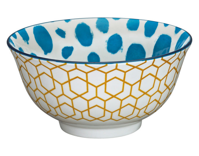 CILIO Bowl Amici Waben Porzellan 500 ml ø 15.5x7 cm in  präsentiert im Onlineshop von KAQTU Design AG. Schale ist von CILIO