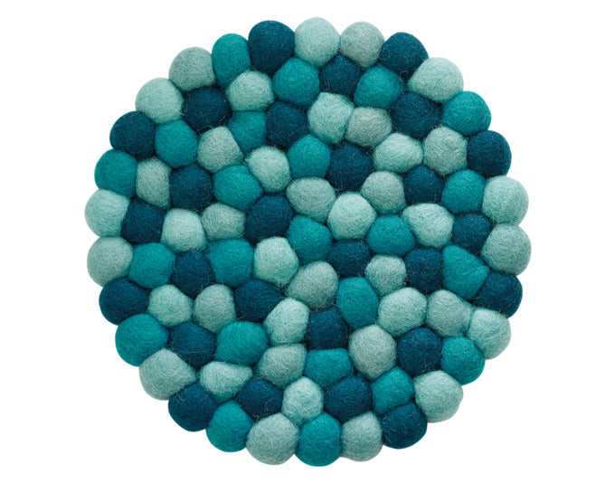 CILIO Untersetzer Lana Azzurro Schafwolle ø 21 cm in  präsentiert im Onlineshop von KAQTU Design AG. Pfannenuntersatz ist von CILIO