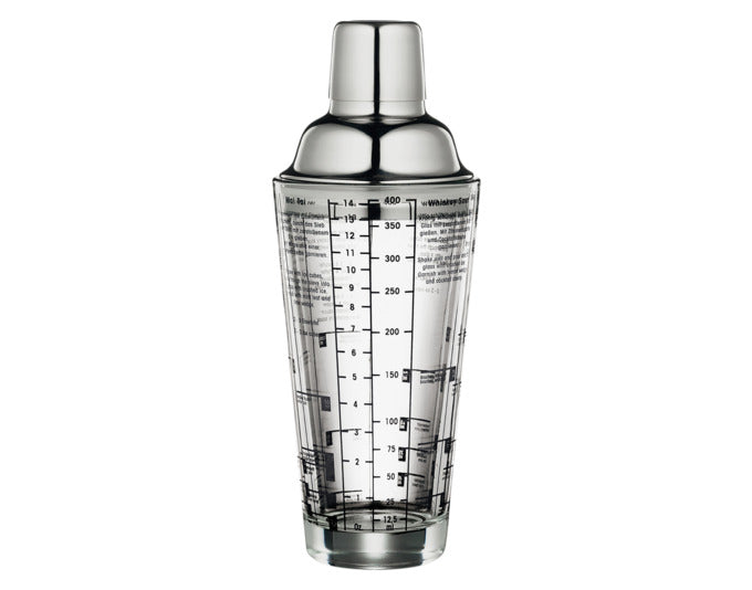 CILIO Cocktailshaker Glas Edelstahl mit Deckel Sieb und Kappe 400 ml ø 8x23 cm in  präsentiert im Onlineshop von KAQTU Design AG. Barzubehör ist von CILIO