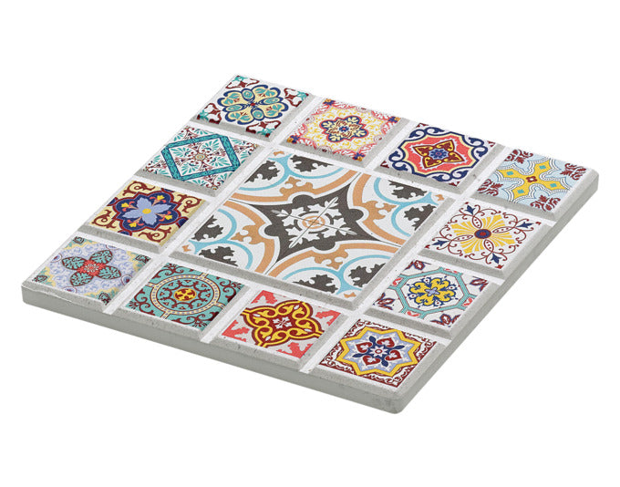 ZASSENHAUS Untersetzer Marrakesch Stern Keramik/Kork 11x11x1 cm in  präsentiert im Onlineshop von KAQTU Design AG. Pfannenuntersatz ist von ZASSENHAUS