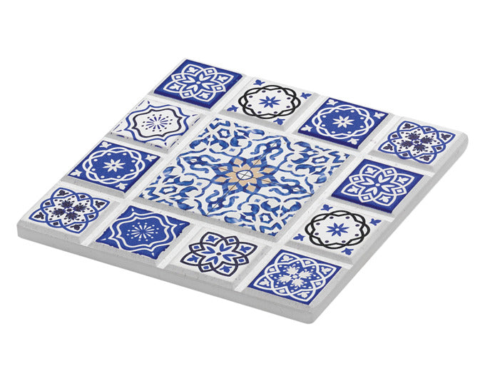 ZASSENHAUS Untersetzer Marrakesch Kreuz Keramik/Kork 11x11x1 cm in  präsentiert im Onlineshop von KAQTU Design AG. Pfannenuntersatz ist von ZASSENHAUS