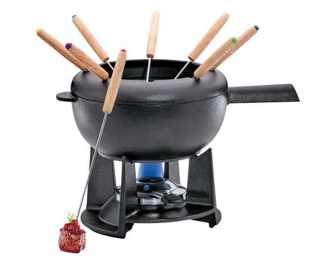 SPRING Fondue-Garnitur Saas-Fee schwarz matt 2 l ø 20 cm in  präsentiert im Onlineshop von KAQTU Design AG. Fondue/Raclette ist von SPRING