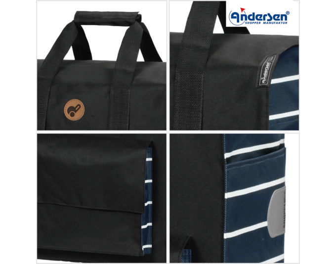 Die ANDERSEN Einkaufstasche Jella in Blau ist stilvoll und praktisch, ideal für Einkäufe und den täglichen Gebrauch.