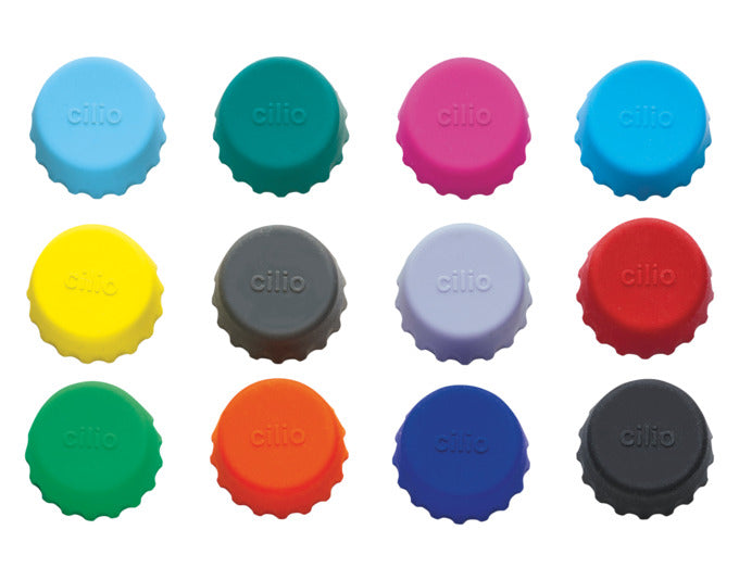 CILIO Kronkorken Salute 12-teilig Silikon Farben assortiert ø 3x1cm in  präsentiert im Onlineshop von KAQTU Design AG. Barzubehör ist von CILIO