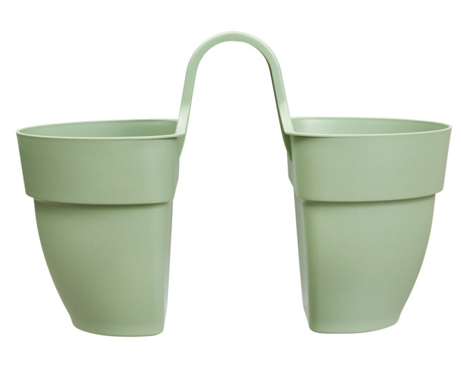 ELHO Balkonkasten Vibia Campana lower twin 21 cm pistazien grün in  präsentiert im Onlineshop von KAQTU Design AG. Pflanzentopf Outdoor ist von ELHO