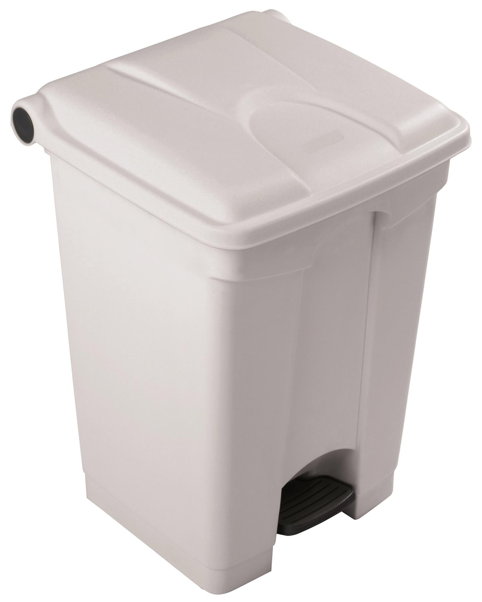 Entdecken Sie den eleganten Tretabfalleimer von Linum in Weiß, 45l, 41x40cm, H60cm. Ideal für Küche, Badezimmer und Büro – hygienisch, langlebig und stilvoll.