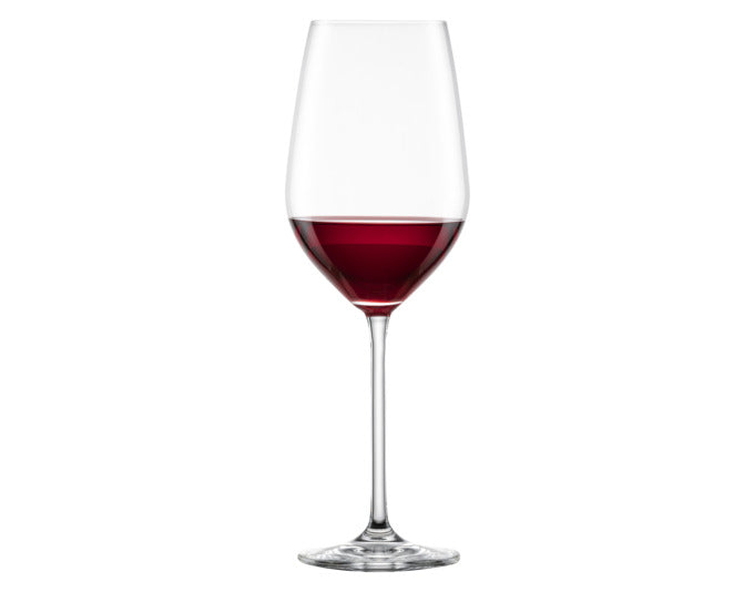 Elegante Bordeauxgläser von SCHOTT ZWIESEL, Serie Fortissimo, 4er-Set, ideal für Rotwein, hochwertiges Kristallglas, modernes Design.