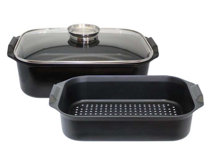 <tc>ELO</tc> Roaster Duo Vital 7 l 40x26x11 cm with steamer insert 38x26x8cm 5.7 l cast aluminum induction