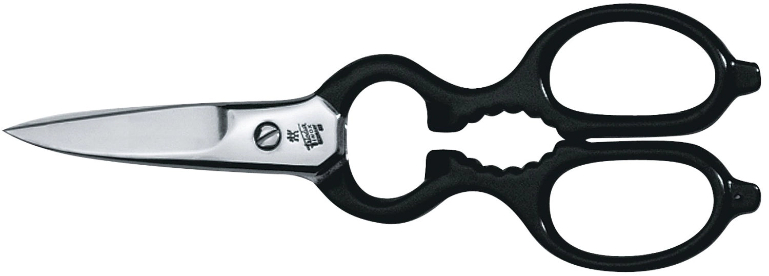 Entdecken Sie die vielseitige Küchenhilfe Vielzweckschere von Zwilling. Ideal zum Schneiden von Fleisch, Gemüse und mehr. Hochwertiger Edelstahl, spülmaschinenfest.