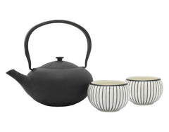 BREDEMEIJER Teeset Shanxi 3-teilig schwarz/weiss 1 l