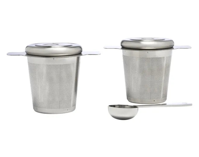BREDEMEIJER Teefilter 2 Stück Inox mit Masslöffel in  präsentiert im Onlineshop von KAQTU Design AG. Küchenhelfer ist von BREDEMEIJER