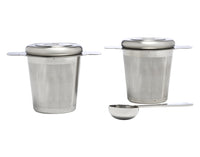 Filtre à thé <tc>BREDEMEIJER</tc> 2 pièces en acier inoxydable avec cuillère doseuse