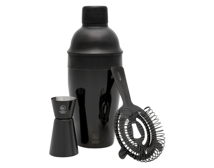 LEOPOLD Barset Start 3-teilig schwarz matt in  präsentiert im Onlineshop von KAQTU Design AG. Barzubehör ist von LEOPOLD