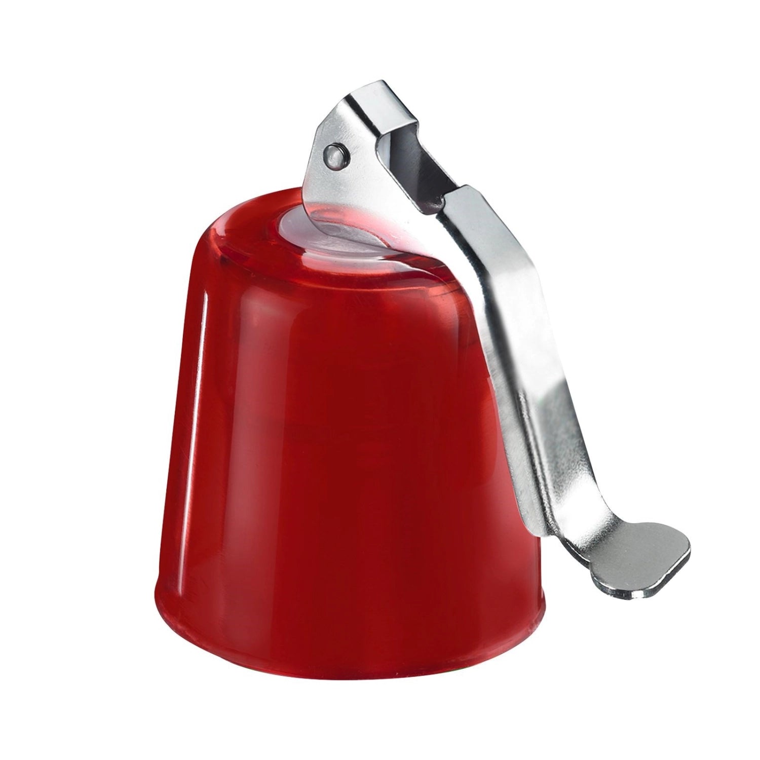 Fermeture de bouteille avec cloche, 4,5x4,5x9cm, rouge