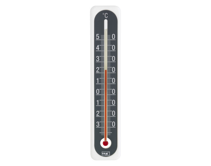 TFA Thermometer Analog Innen-Aussen Kunsstoff  grau weiss 20x4x0.7 cm in  präsentiert im Onlineshop von KAQTU Design AG. Thermometer ist von TFA