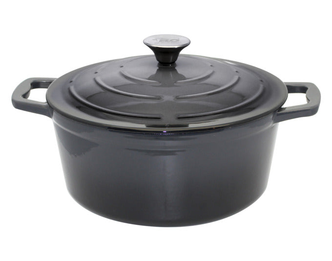 <tc>ELO</tc> Roasting pan cast iron grey cream enamelled 4.2 l ø 26 cm