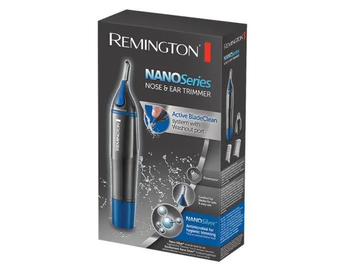 Der REMINGTON NE3850 Nasenhaartrimmer bietet präzise Haarentfernung mit Nano-Silber-Technologie für hygienische Pflege.