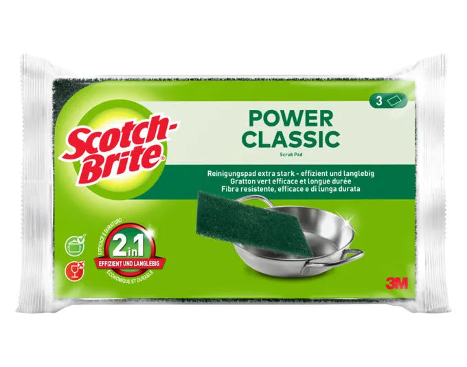 SCOTCH-BRITE Scheuerpad Classic 3 Stk. grün in  präsentiert im Onlineshop von KAQTU Design AG. Haushaltshilfen ist von SCOTCH-BRITE