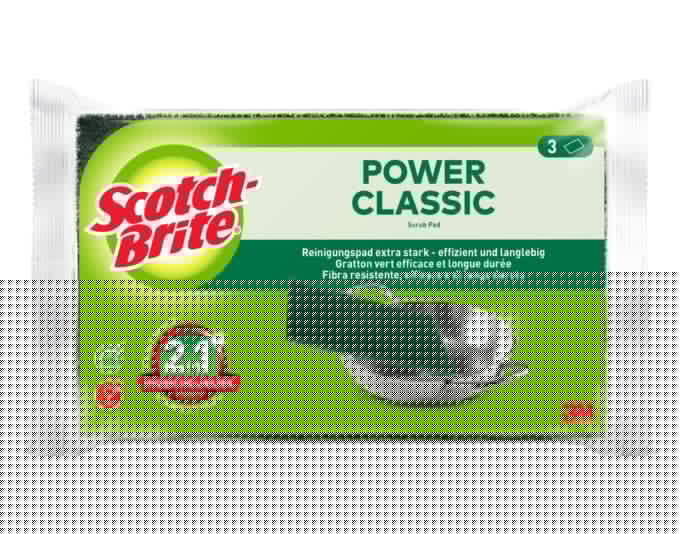 SCOTCH-BRITE Scheuerpad Classic 3 Stk. grün in  präsentiert im Onlineshop von KAQTU Design AG. Haushaltshilfen ist von SCOTCH-BRITE