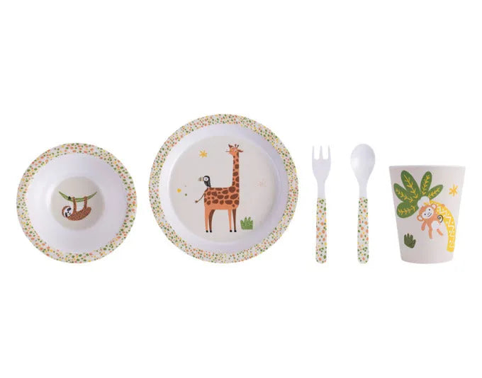 LADELLE Kindergeschirr-Set 5-tlg. Jungle in  präsentiert im Onlineshop von KAQTU Design AG. Geschirr Kids ist von LADELLE