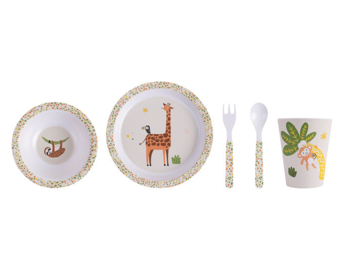 LADELLE Kindergeschirr-Set 5-tlg. Jungle in  präsentiert im Onlineshop von KAQTU Design AG. Geschirr Kids ist von LADELLE
