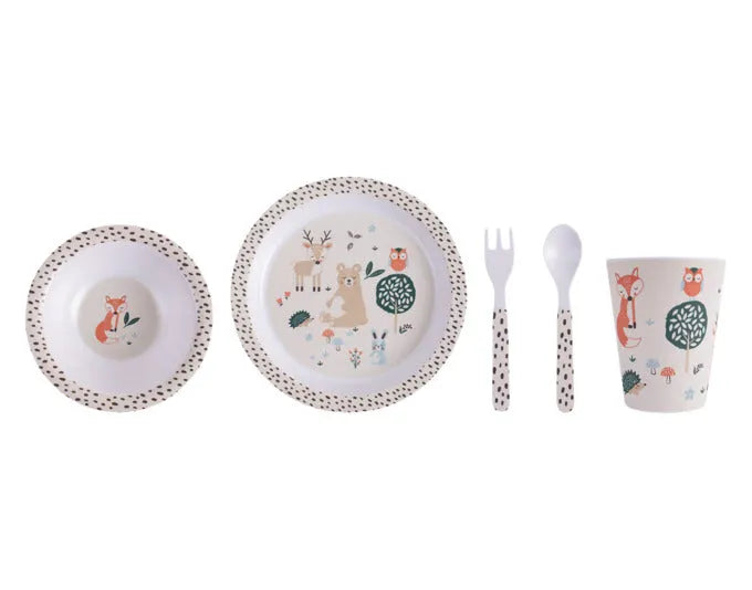 LADELLE Kindergeschirr-Set 5-tlg. Woodland in  präsentiert im Onlineshop von KAQTU Design AG. Geschirr Kids ist von LADELLE