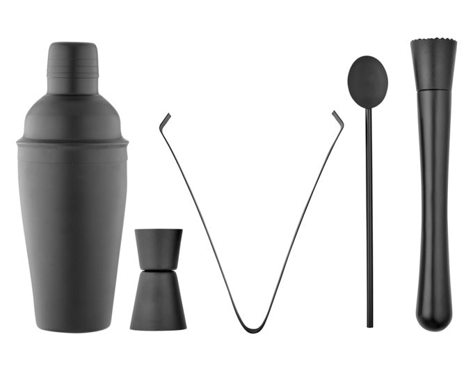 TEMPA Cocktailset 5-tlg. Aurora black matt in  präsentiert im Onlineshop von KAQTU Design AG. Barzubehör ist von TEMPA
