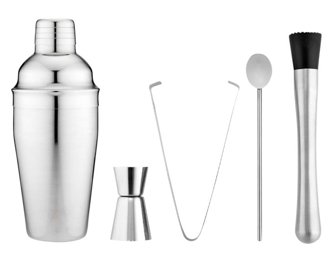 TEMPA Cocktailset 5-tlg. Aurora silver in  präsentiert im Onlineshop von KAQTU Design AG. Barzubehör ist von TEMPA
