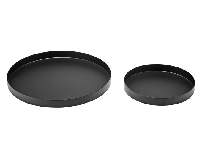 TEMPA Serviertablett 2er Set Aurora black matt ø 30/20 cm in  präsentiert im Onlineshop von KAQTU Design AG. Tablett ist von TEMPA