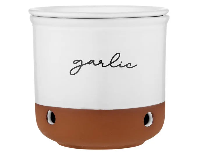 LADELLE Vorratstopf Garlic Eco white ø 10x10.8 cm in  präsentiert im Onlineshop von KAQTU Design AG. Küchenhelfer ist von LADELLE