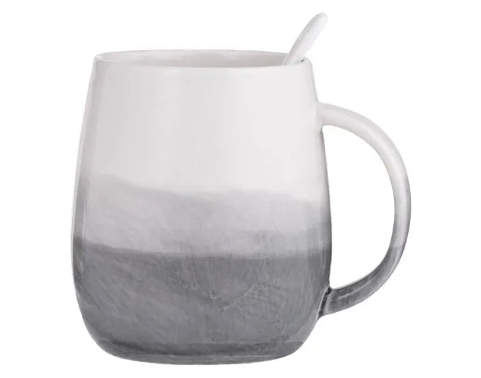 LADELLE Tasse mit Löffel 2er Set Immerse grey 0.38 l in  präsentiert im Onlineshop von KAQTU Design AG. Glas ist von LADELLE
