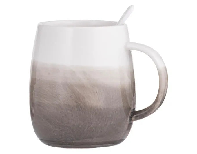 LADELLE Tasse mit Löffel 2er Set Immerse brown 0.38 l in  präsentiert im Onlineshop von KAQTU Design AG. Glas ist von LADELLE