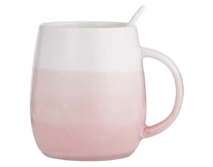 LADELLE Tasse mit Löffel 2er Set Immerse pink 0.38 l in  präsentiert im Onlineshop von KAQTU Design AG. Glas ist von LADELLE